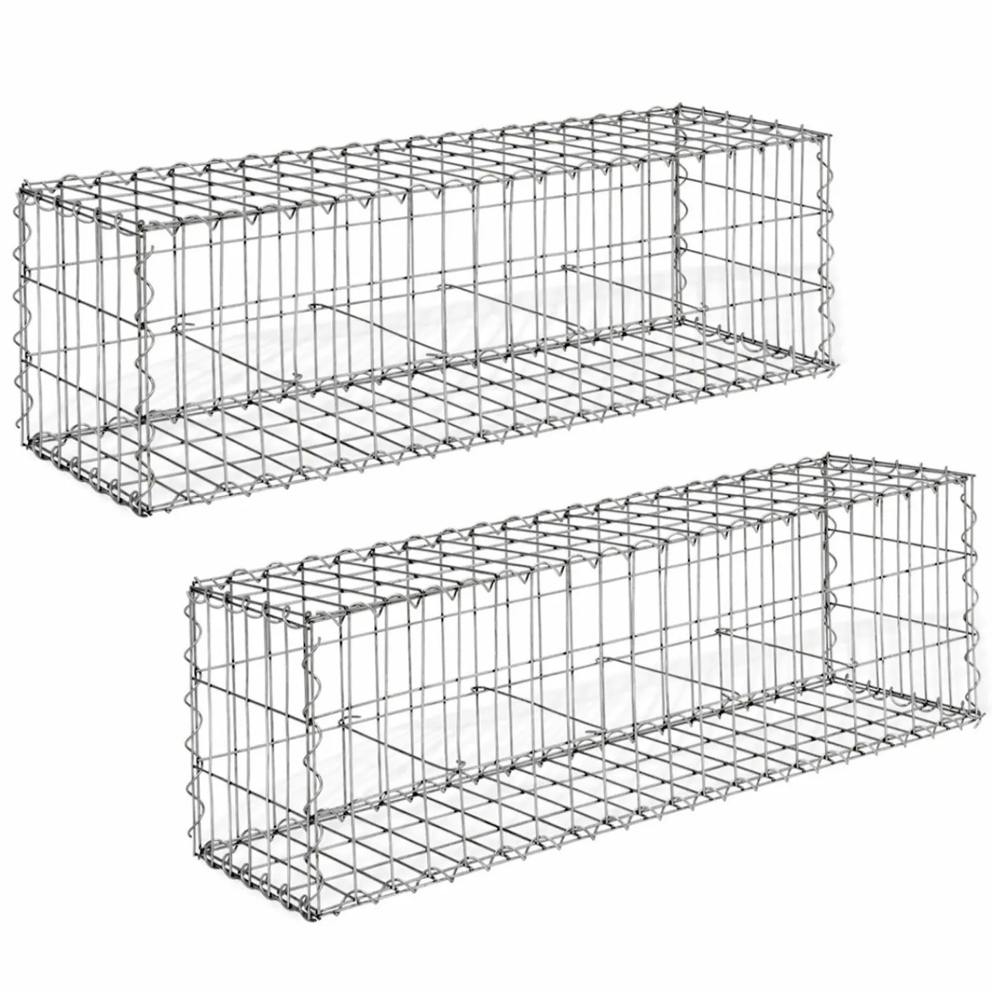 Gabions pour pierre (jardin) 100 x 30 x 30 cm : lot de 2*IDMarket Outlet