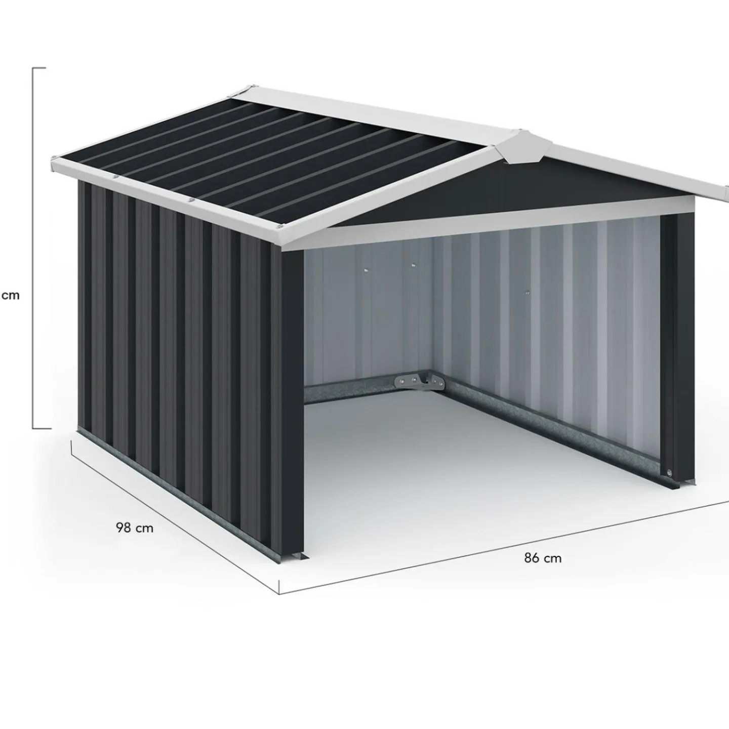 Garage pour robot tondeuse en métal gris anthracite*IDMarket Hot