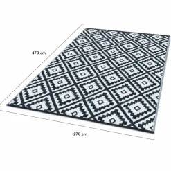 Grand tapis noir pour terrasse et extérieur*IDMarket New