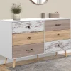 Grande commode scandinave XXL 6 tiroirs*IDMarket Outlet