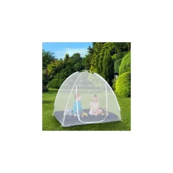 Grande moustiquaire dôme pop-up 195x180 cm pour lit*IDMarket Outlet