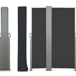 Housse pour paravent rétractable double noire*IDMarket Hot