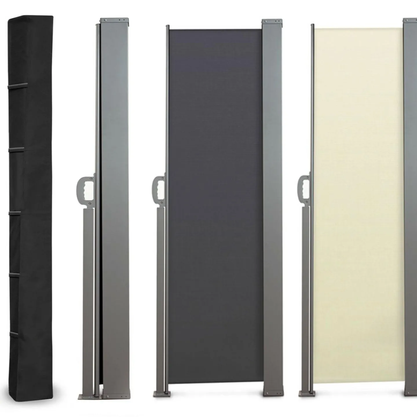 Housse pour paravent rétractable hauteur 2m noire*IDMarket Clearance