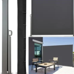 Housse pour paravent rétractable hauteur 1 m 60 noir*IDMarket Best