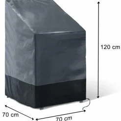 Housse protection chaise imperméable grise et noire*IDMarket Discount