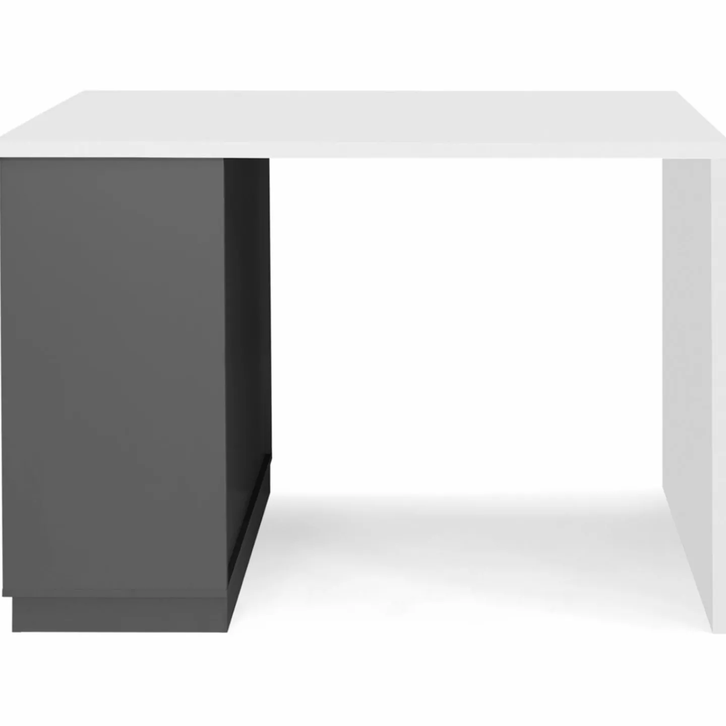 Ilot central blanc et gris 130 cm pour 4 personnes*IDMarket Hot