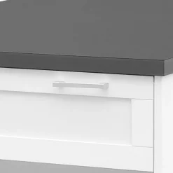 Ilot mange debout blanc et gris 130 cm*IDMarket Clearance