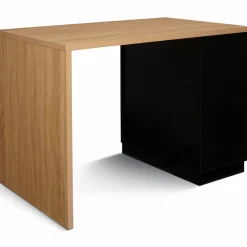 Ilot mange debout noir et bois 130 cm*IDMarket Best