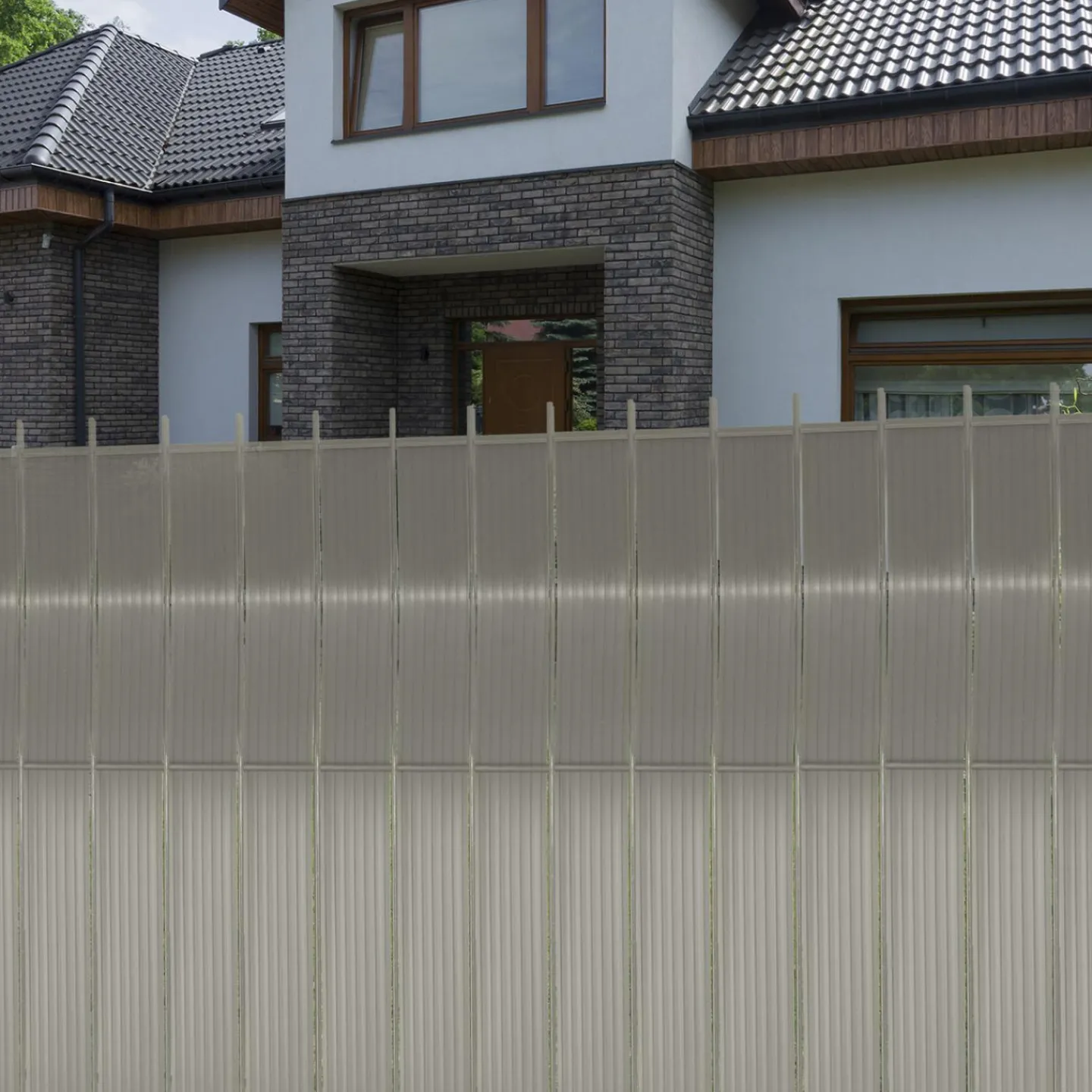 Kit de lamelles d'occultation pour grillage rigide gris clair 60 m*IDMarket Online