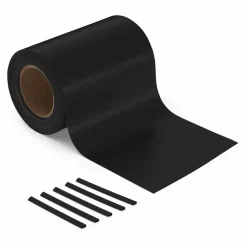 Lamelles occultantes PVC noir 35m pour grillage rigide*IDMarket Online