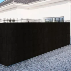 Lamelles occultantes PVC noir 35m pour grillage rigide*IDMarket Online
