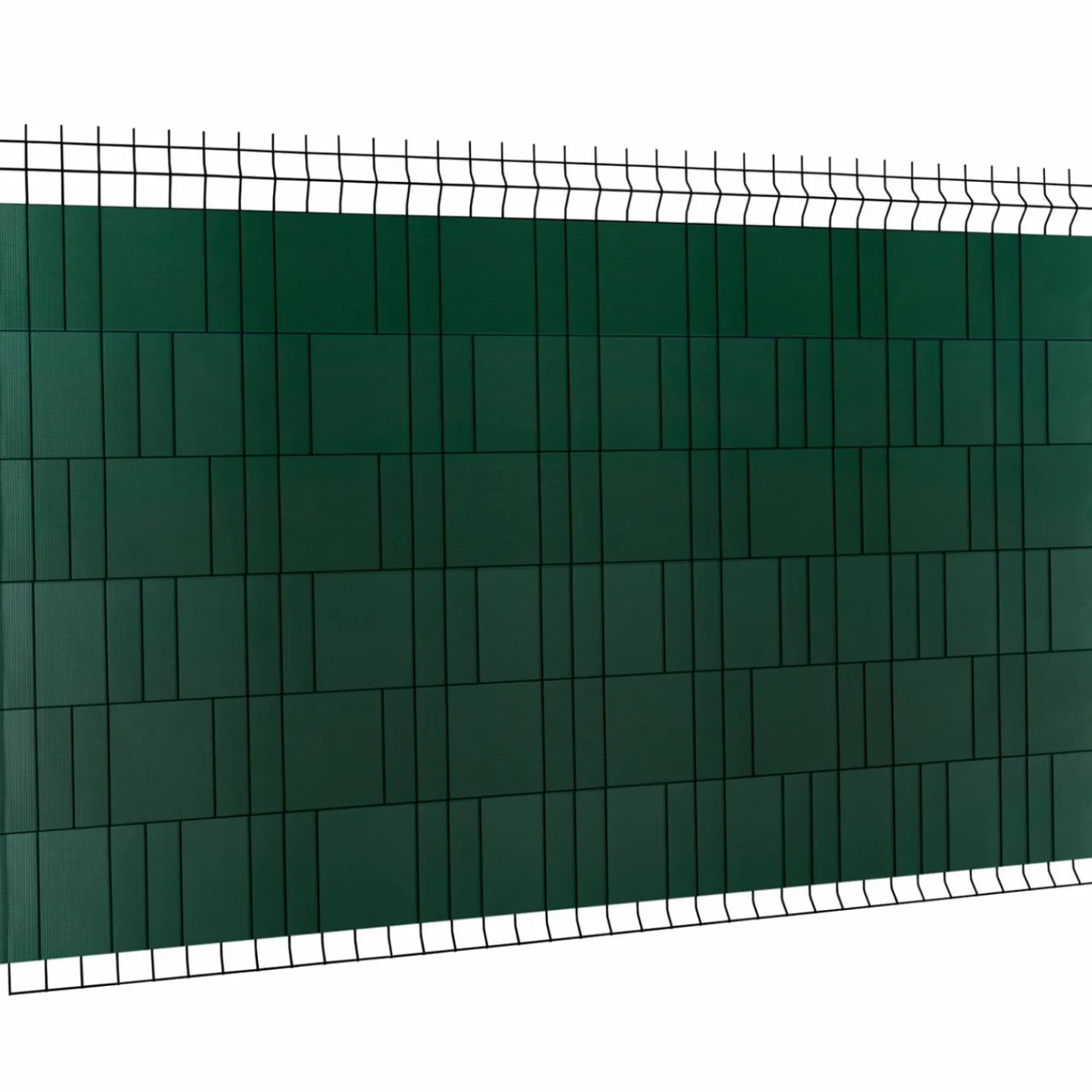 Lamelles occultantes PVC vert 35m pour grillage rigide*IDMarket