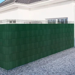 Lamelles occultantes PVC vert 35m pour grillage rigide*IDMarket