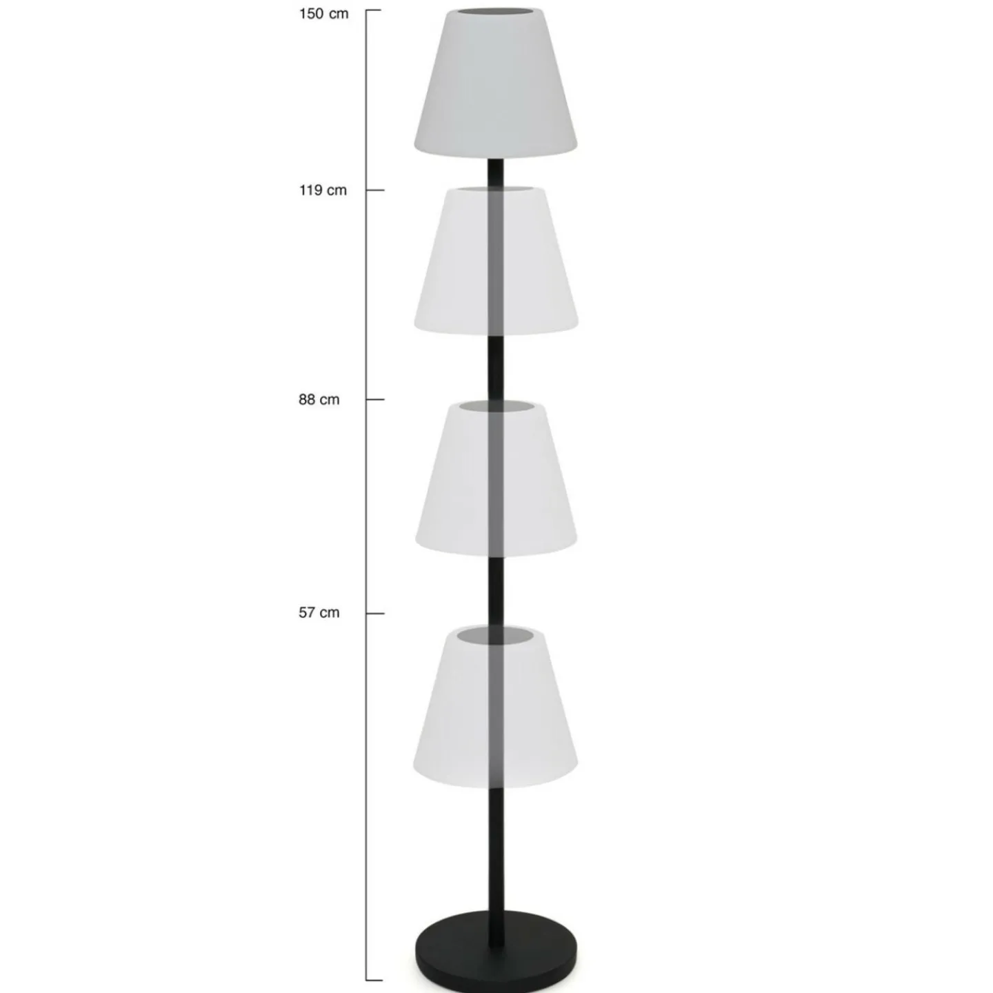 Lampadaire solaire extérieur LED multicolore*IDMarket Hot