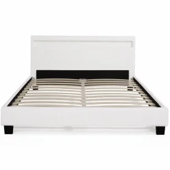 Lit avec LED 140x190 cm blanc*IDMarket New