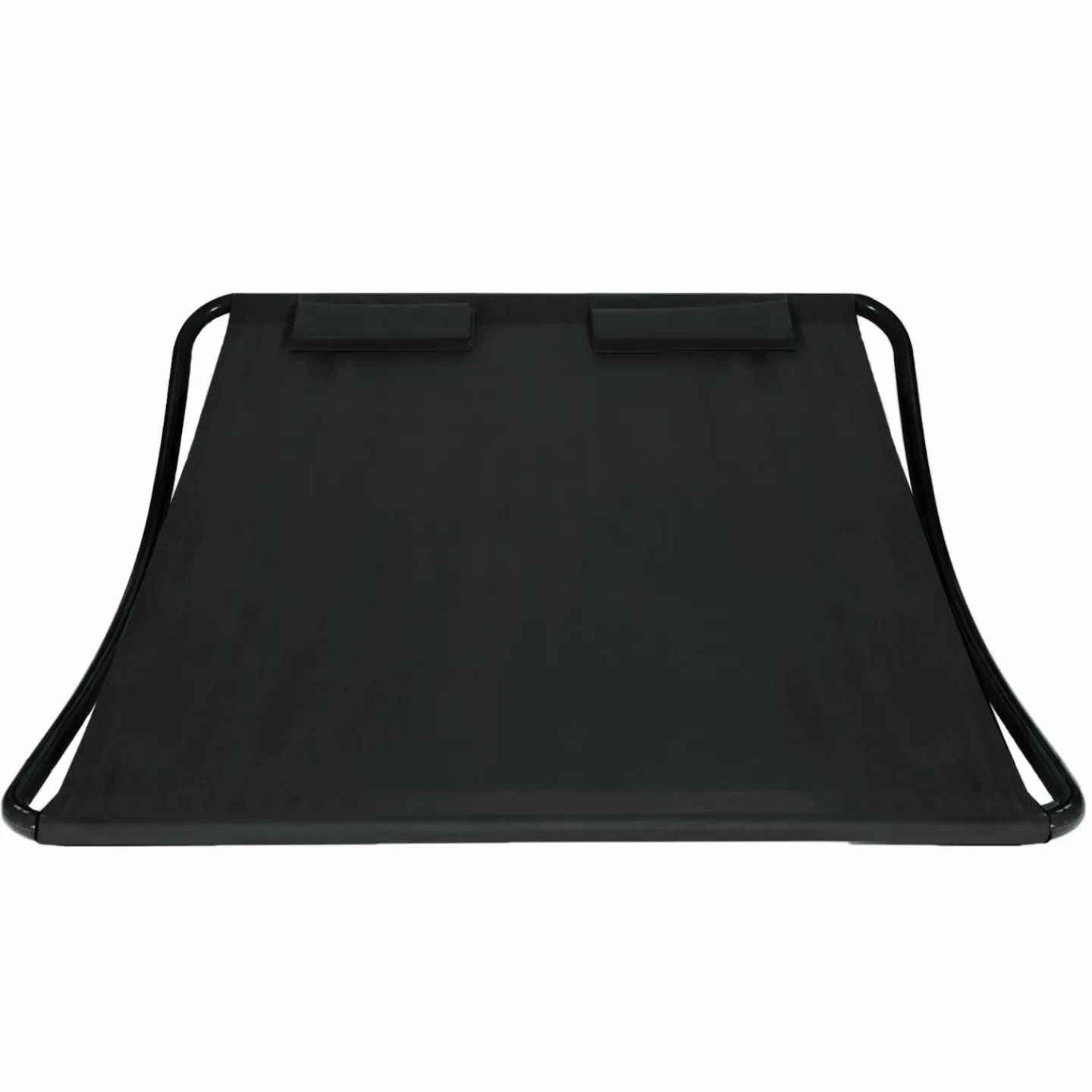 Lit bain de soleil double en toile noire*IDMarket Hot