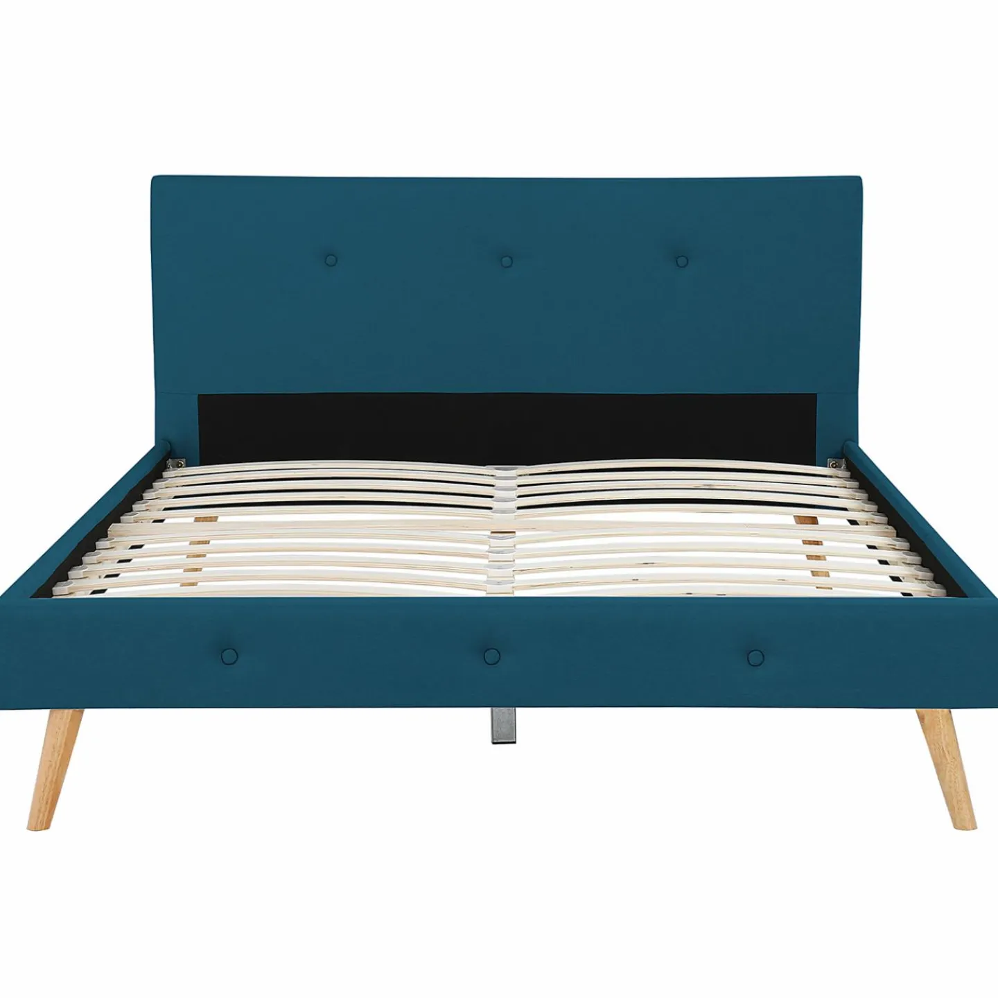 Lit bleu canard scandinave 140x190 cm*IDMarket Discount