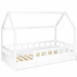Lit cabane enfant blanc 80 x 160 cm*IDMarket Best