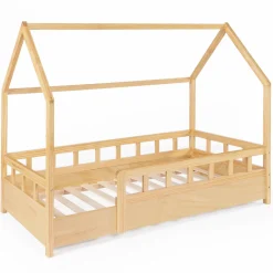 Lit cabane enfant en bois 80 x 160 cm*IDMarket Online