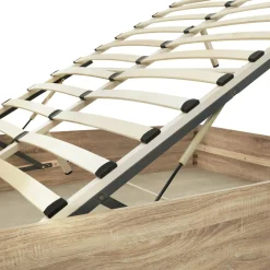 Lit coffre deux personnes façon hêtre 160 x 200 cm*IDMarket Hot