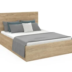 Lit coffre deux personnes façon hêtre 160 x 200 cm*IDMarket Hot