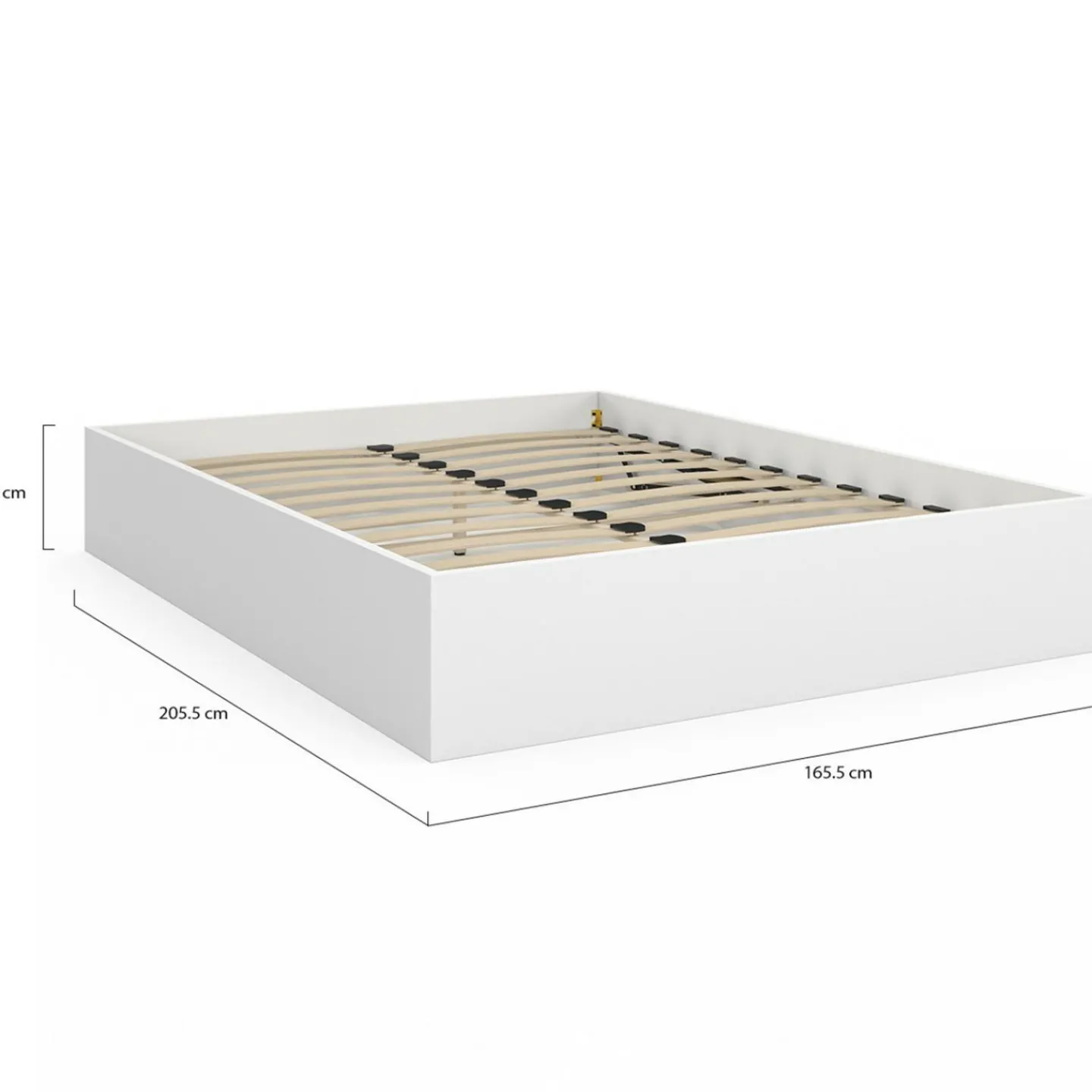 Lit coffre double avec sommier 160 x 200 cm blanc*IDMarket Outlet