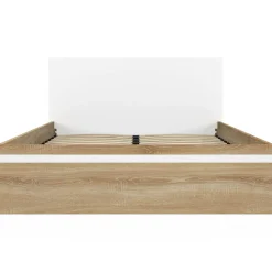 Lit coffre double avec tête de lit et sommier*IDMarket New