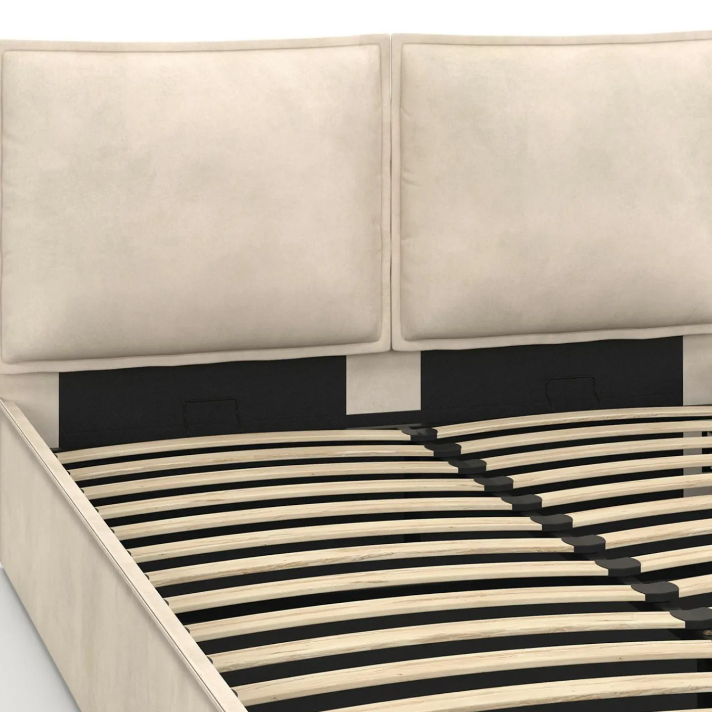 Lit coffre double beige 140 x 190*IDMarket Discount