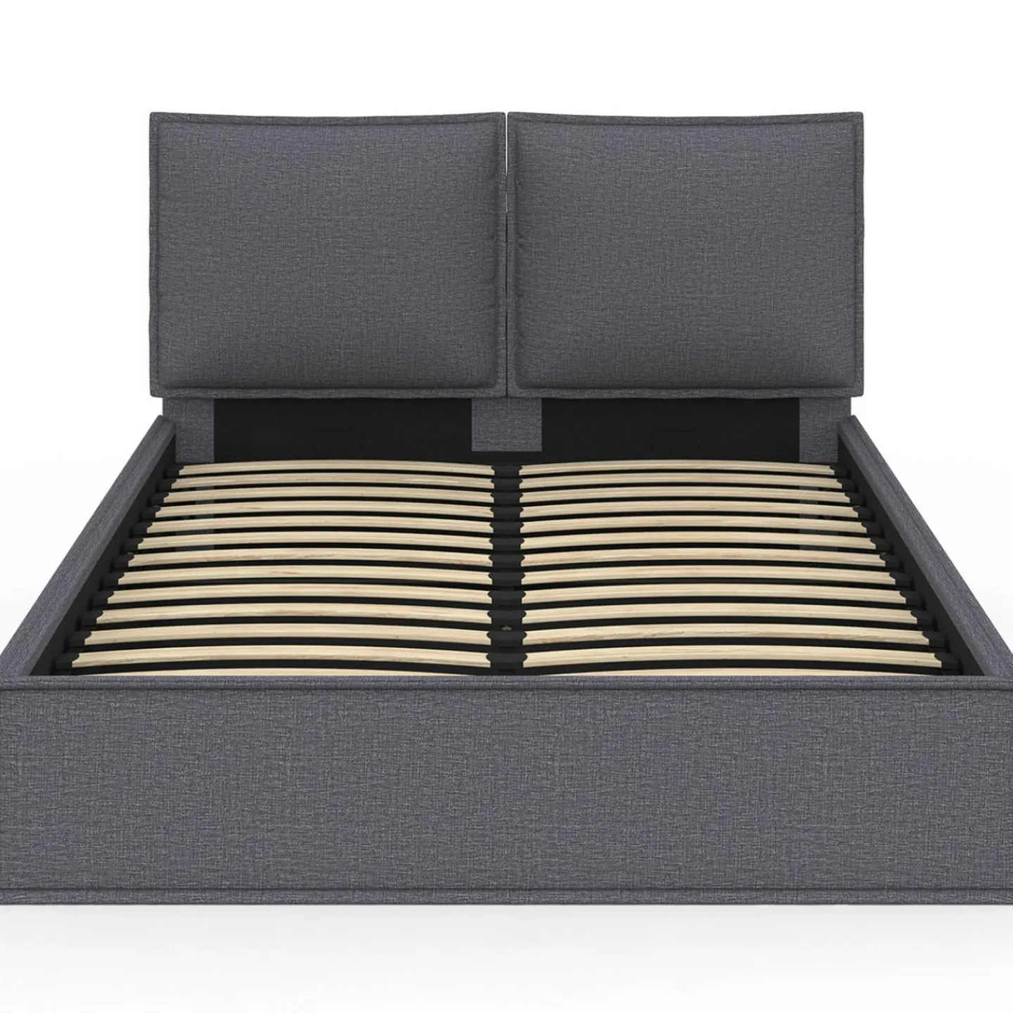 Lit coffre double gris 140 x 190*IDMarket Hot