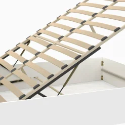 Lit coffre double 140x190 cm coloris blanc*IDMarket Outlet