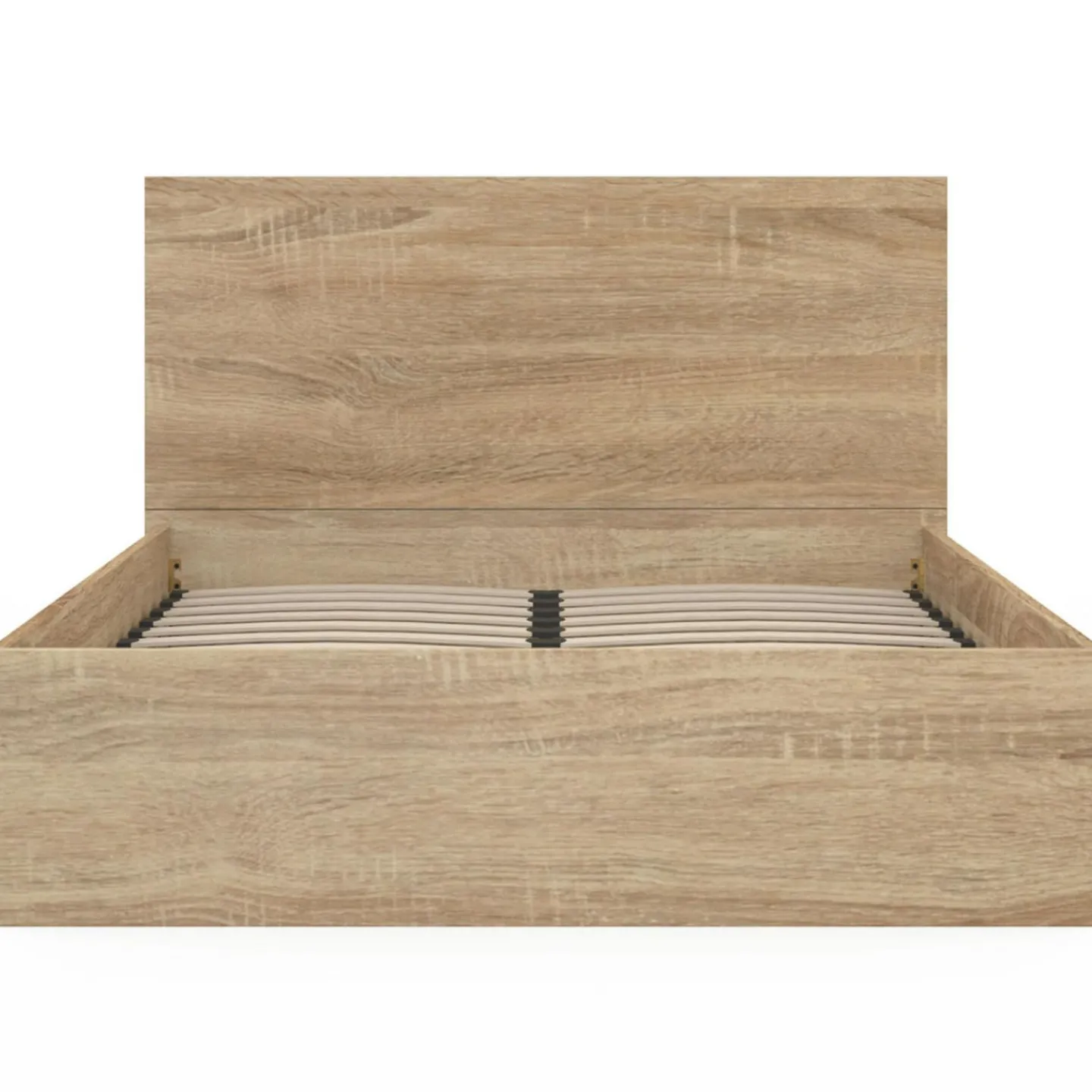 Lit coffre double 140x190 cm coloris bois*IDMarket New