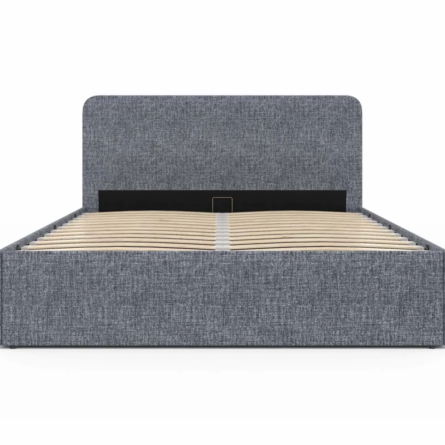 Lit coffre 140x190 cm gris anthracite*IDMarket New