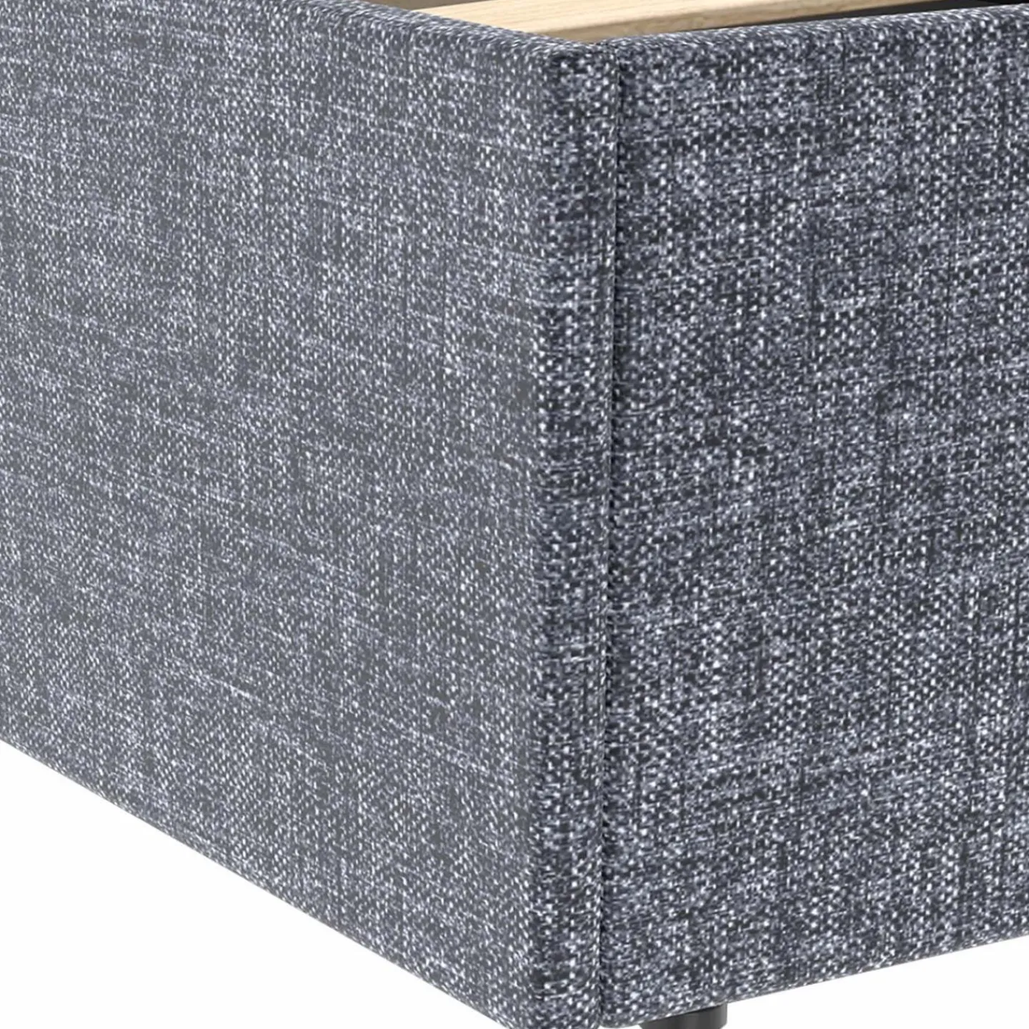 Lit coffre 140x190 cm gris anthracite*IDMarket New