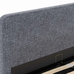 Lit coffre 140x190 cm gris anthracite*IDMarket New