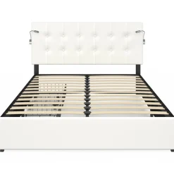 Lit double 140 x 190 avec liseuses*IDMarket Sale