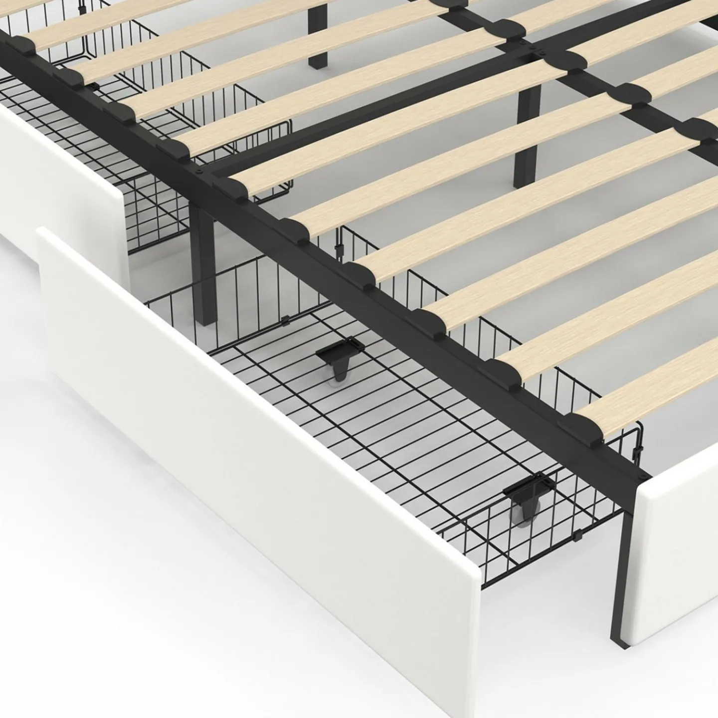 Lit double 140 x 190 avec liseuses*IDMarket Sale