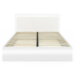 Lit double 140 x 190 cm avec sommier et LED intégrées blanc*IDMarket Online