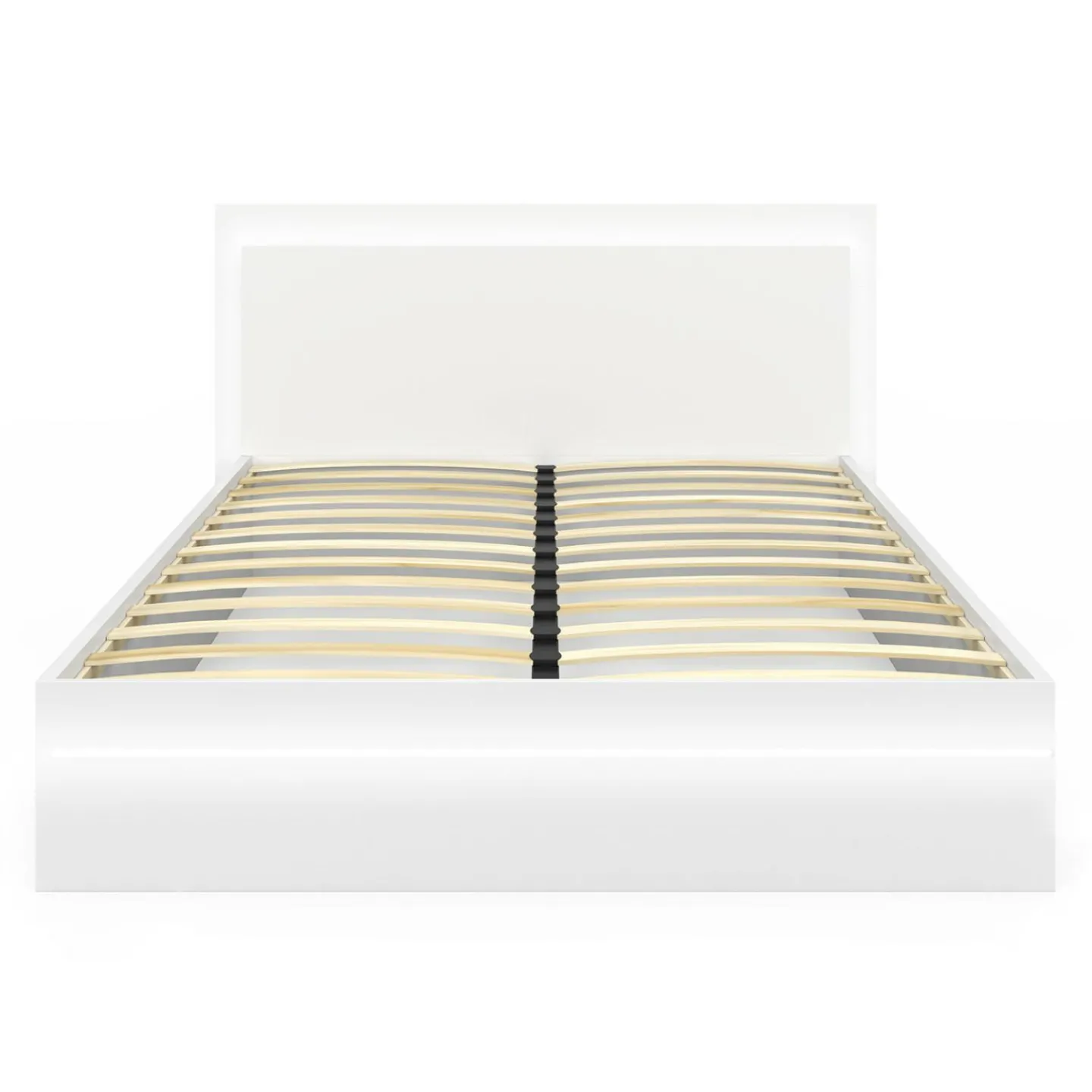 Lit double 140 x 190 cm avec sommier et LED intégrées blanc*IDMarket Online