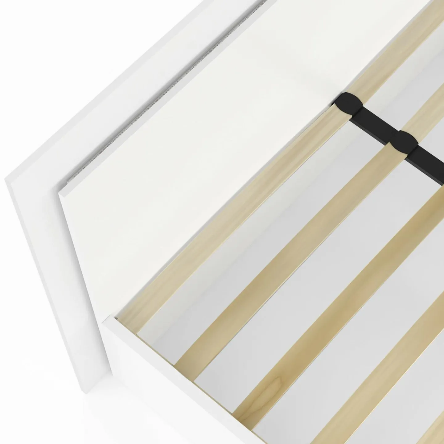 Lit double 140 x 190 cm avec sommier et LED intégrées blanc*IDMarket Online