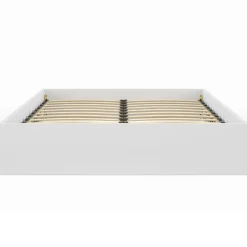 Lit double coffre 140x190 cm avec sommier blanc*IDMarket Clearance