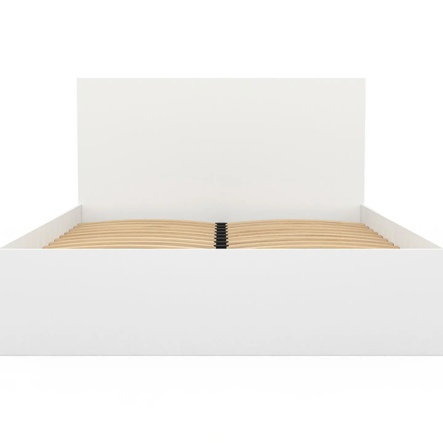 Lit double 140x190 cm avec tête de lit et sommier blanc*IDMarket