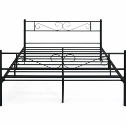 Lit en métal 140 x 190 cm avec sommier*IDMarket Sale