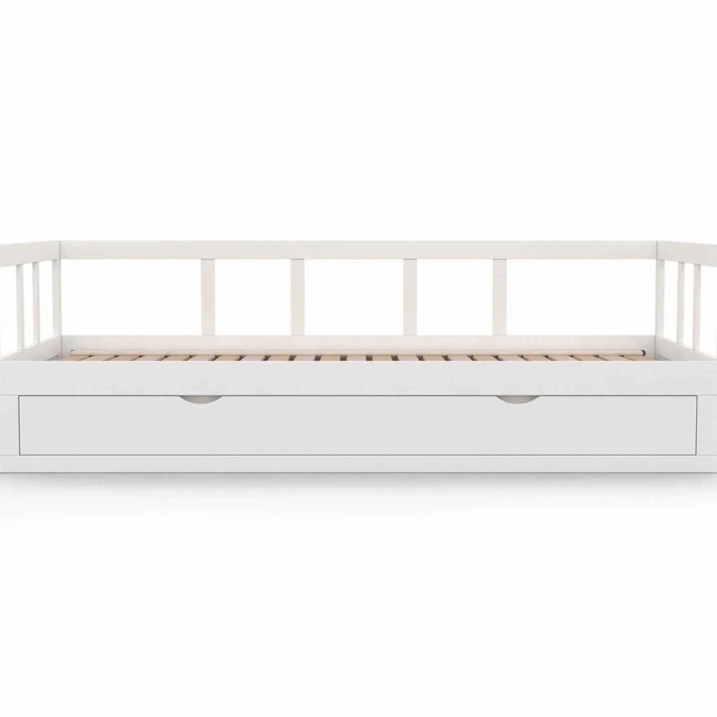 Lit gigogne transformable en lit 2 places blanc*IDMarket Best