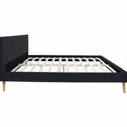 Lit style scandinave 140 x 190 cm noir*IDMarket Sale