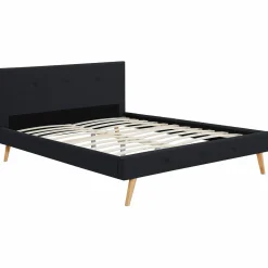 Lit style scandinave 140 x 190 cm noir*IDMarket Sale