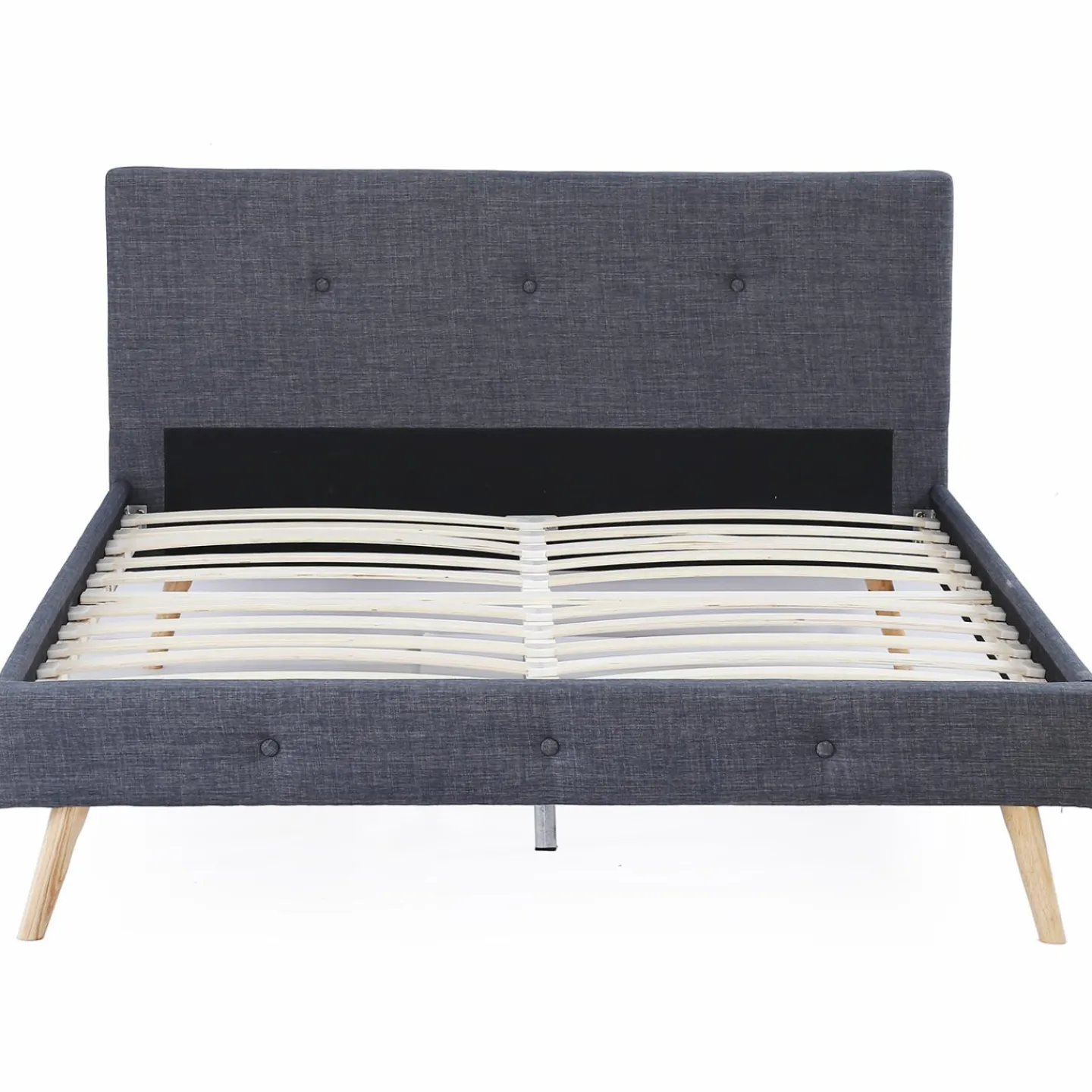 Lit style scandinave 160x200 cm gris*IDMarket
