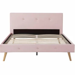 Lit style scandinave 140x190 cm rose*IDMarket Clearance