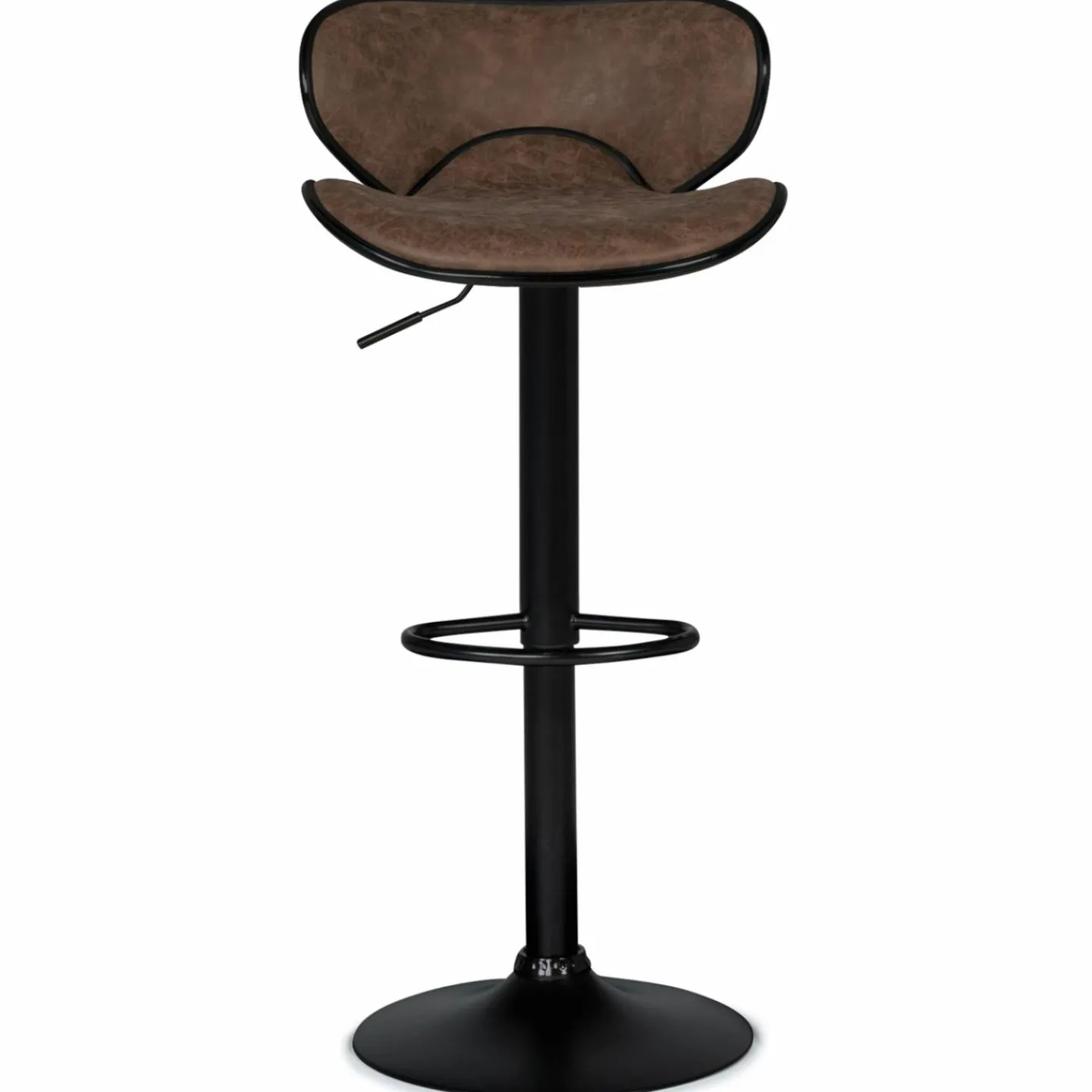 Lot 2 tabourets de bar marron réglables*IDMarket New