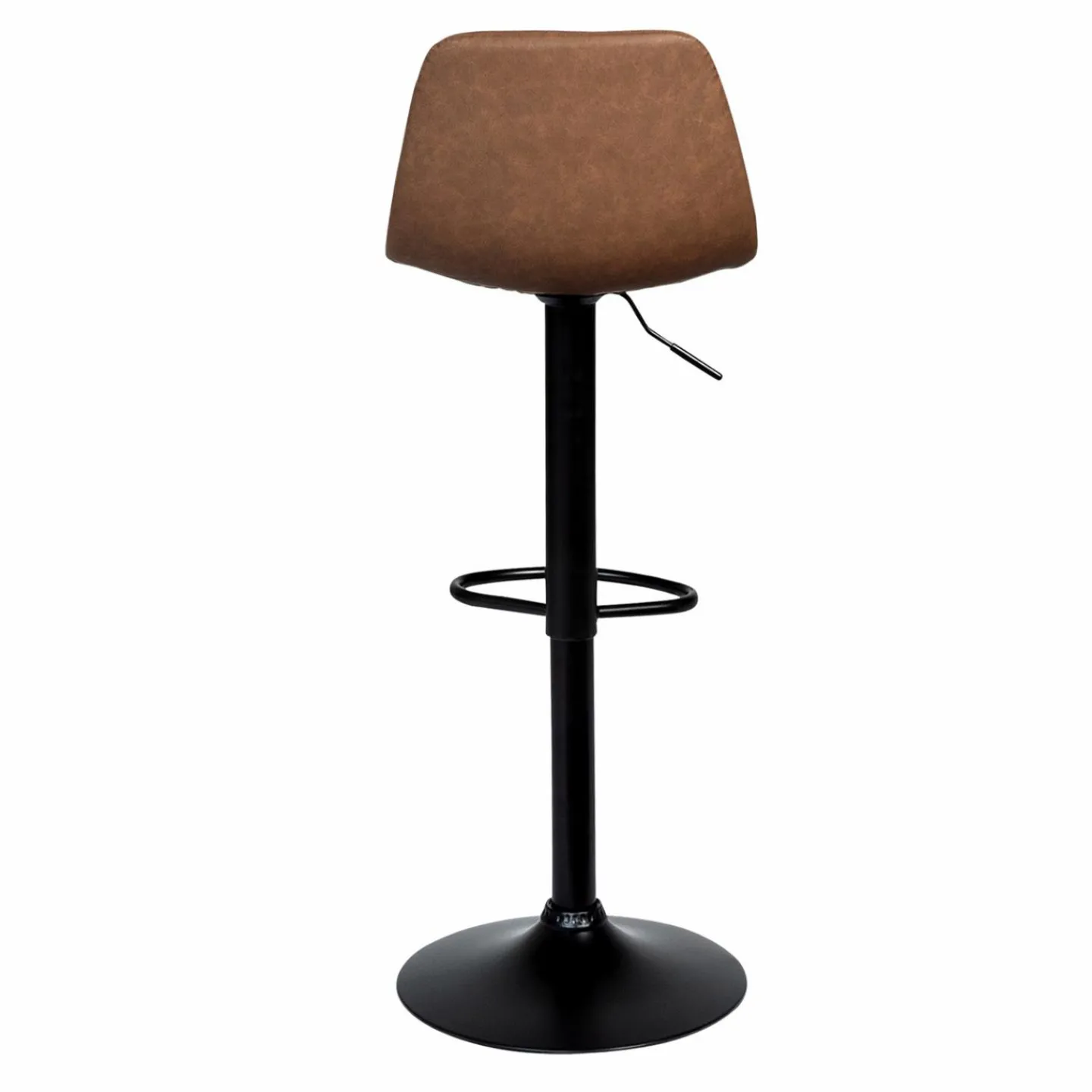 Lot 2 tabourets de bar marron vintage réglables*IDMarket Best