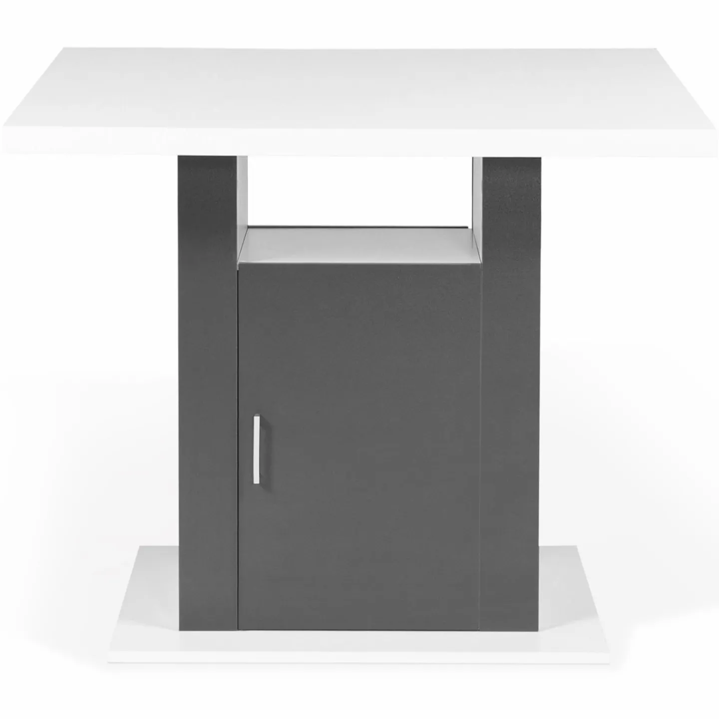 Îlot central bois blanc et gris 110 cm*IDMarket Best